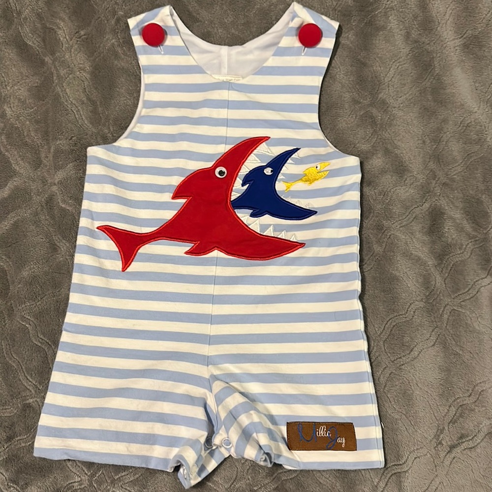 Millie Jay Striped Fish Romper size 18m